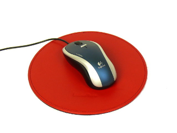 革製マウスパッド・円形タイプ