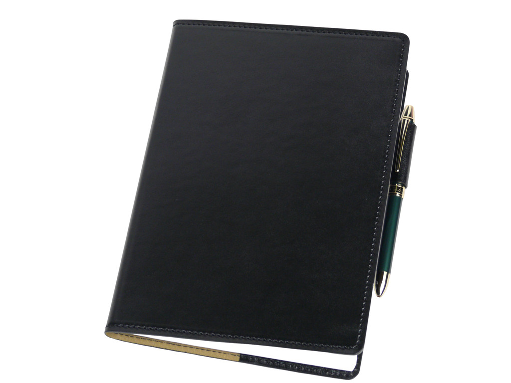 A5サイズ ブラック（black） 本革ノートカバーの商品写真
